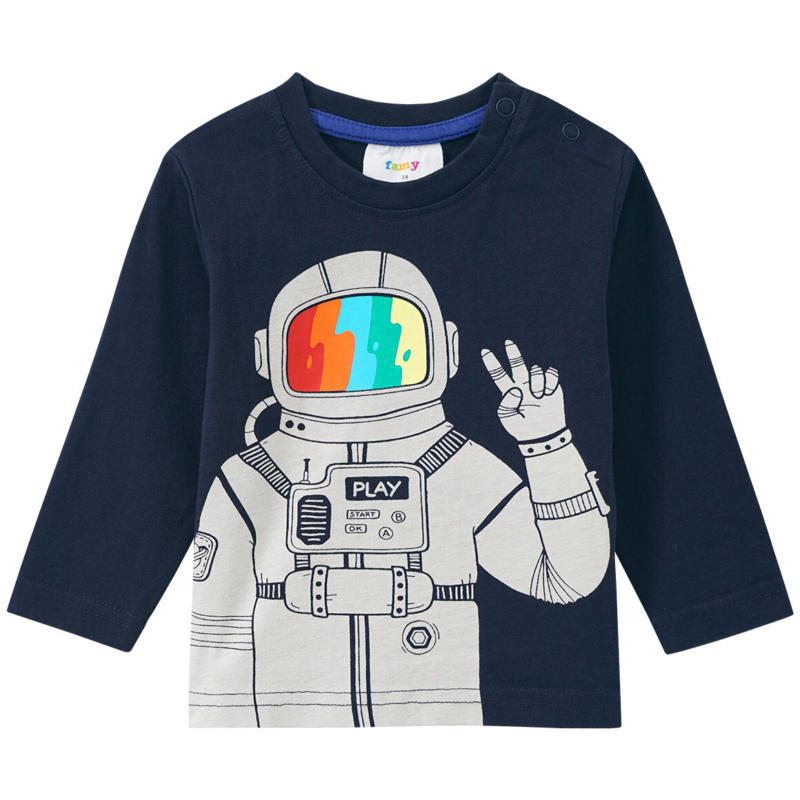 Baby Langarmshirt mit Weltraum-Print (Nur online)