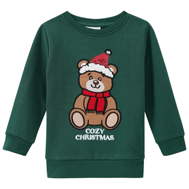 Mädchen Weihnachtssweatshirt mit Applikation (Nur online)