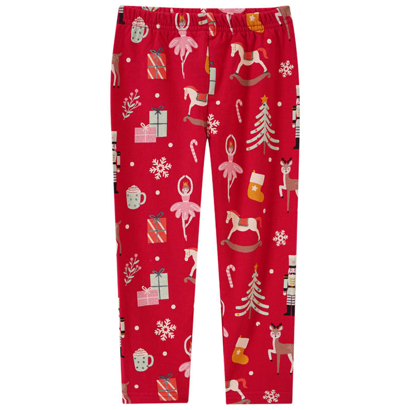 Mädchen Weihnachtsleggings mit bunten Motiven (Nur online)