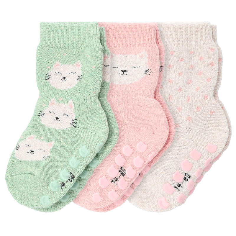 3 Paar Baby Stoppersocken mit Frottee