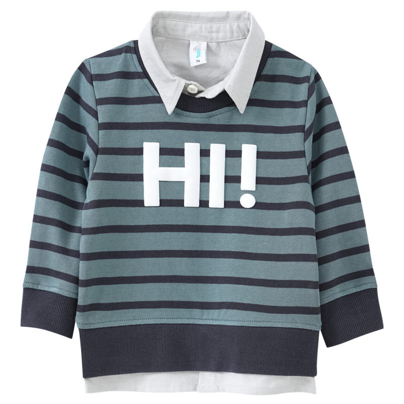 Baby Sweatshirt mit Hemdeinsatz