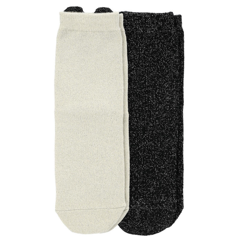 2 Paar Mädchen Socken mit Effektgarn