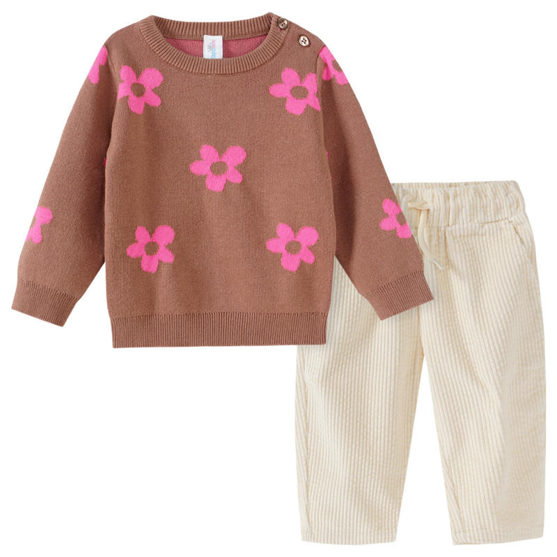 Baby Strickpullover und Cordhose im Set (Nur online)