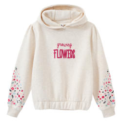 Mädchen Hoodie mit Blumen-Prints