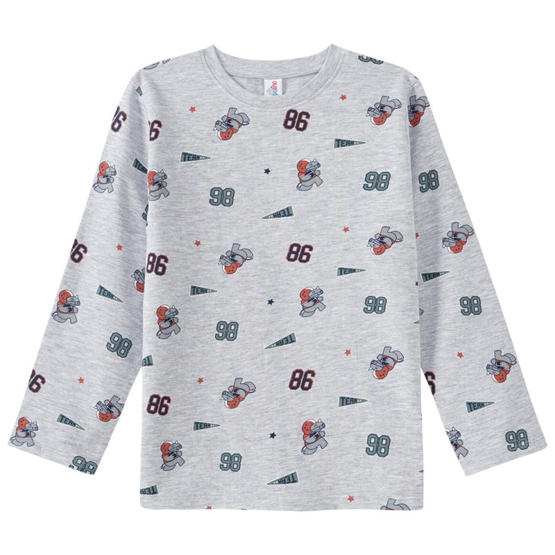 Jungen Langarmshirt mit Football-Print