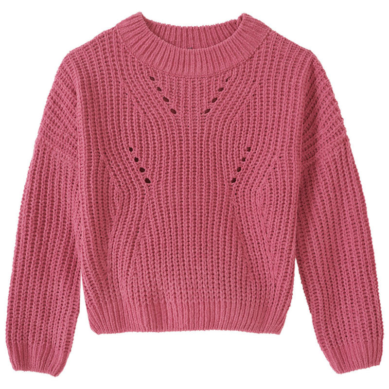 Mädchen Pullover aus Chenille-Garn