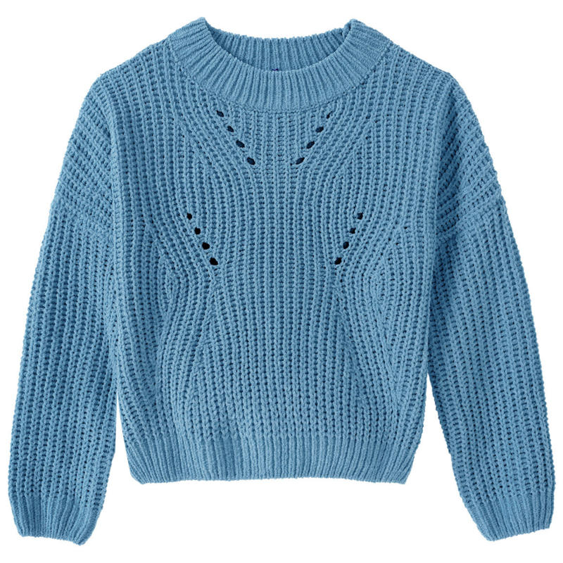 Mädchen Pullover aus Chenille-Garn