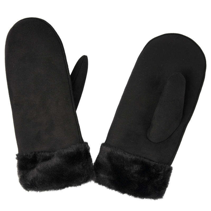 Damen Winterhandschuhe aus Velourslederimitat