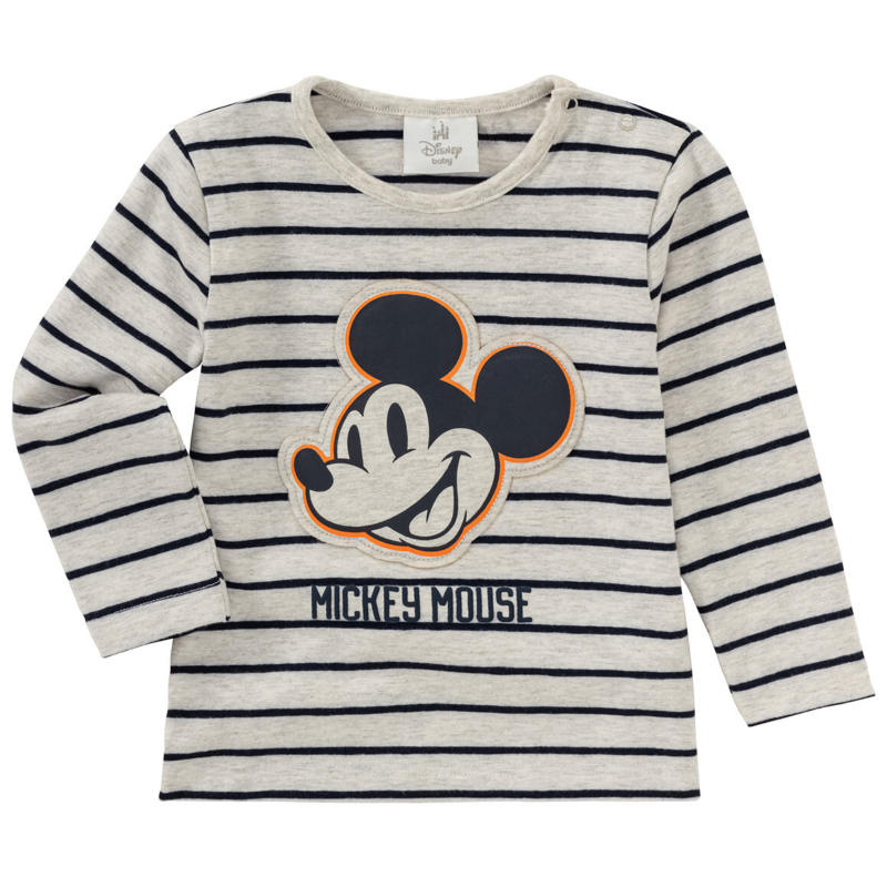 Micky Maus Langarmshirt im Ringel-Look