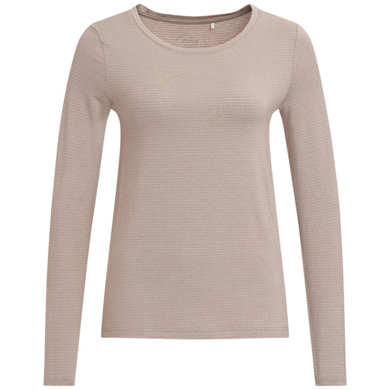 Damen Langarmshirt mit Glitzer-Streifen