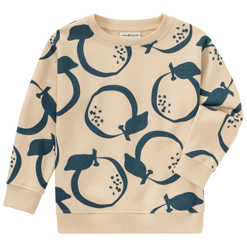 Jungen Sweatshirt mit Orangen-Allover (Nur online)