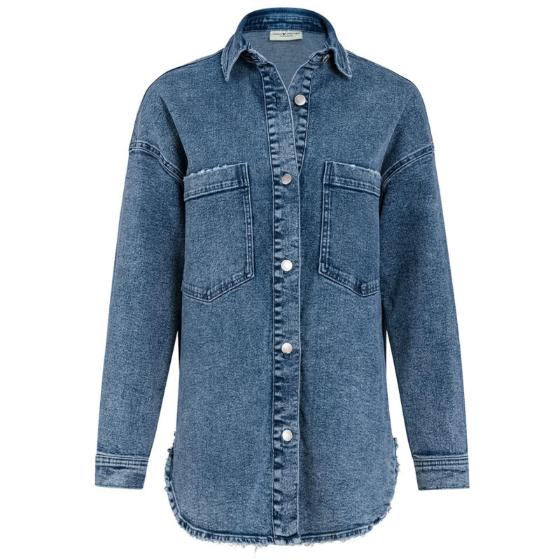 Damen Jeanshemd mit Used-Waschung (Nur online)