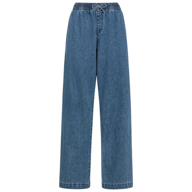 Damen Wide Leg Jeans mit Elastikbund (Nur online)