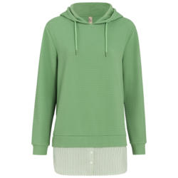 Damen Hoodie mit Bluseneinsatz