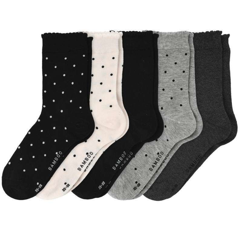 5 Paar Damen Socken mit Viskose