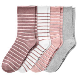 4 Paar Damen Socken in verschiedenen Dessins