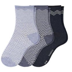 3 Paar Damen Socken mit Viskose