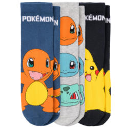 3 Paar Pokémon Socken in verschiedenen Farben