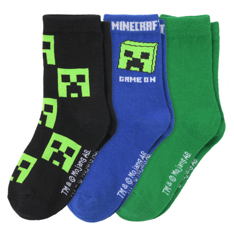 3 Paar Minecraft Socken im Set