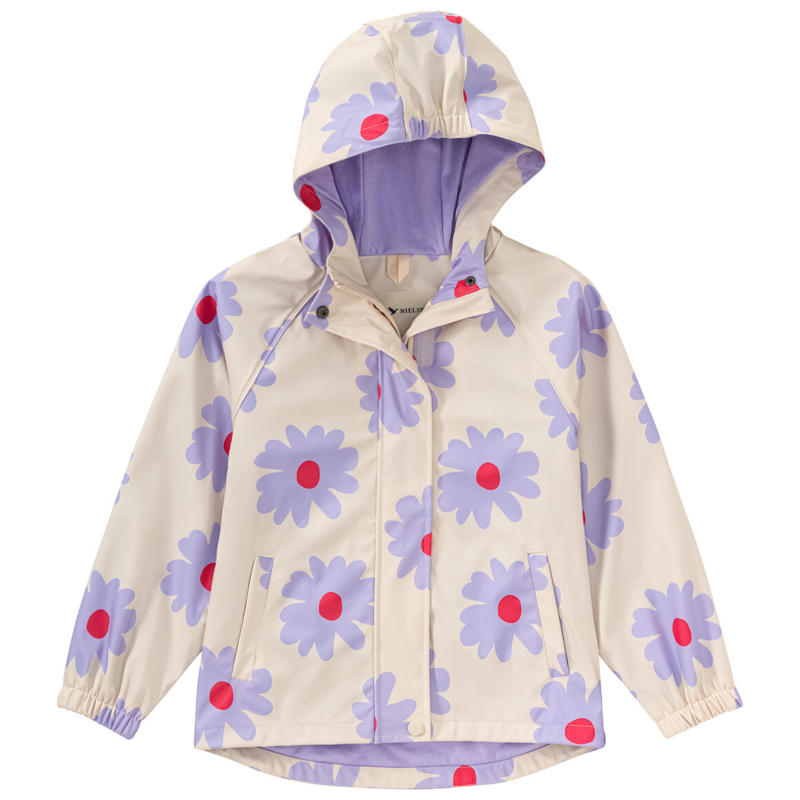 Mädchen Regenjacke mit Blumen-Allover (Nur online)