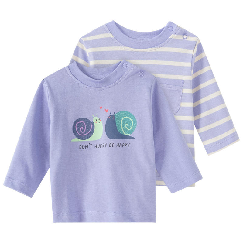 2 Newborn Langarmshirts aus Bio-Baumwolle (Nur online)