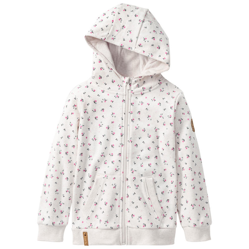 Mädchen Sweatjacke mit Blumen-Allover