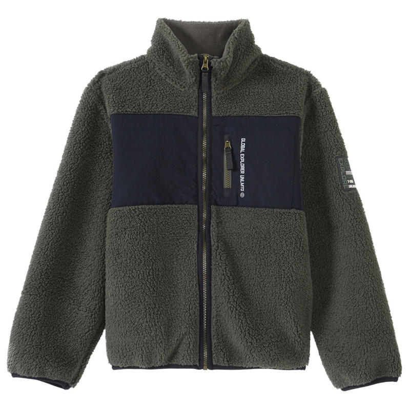 Jungen Fleecejacke mit Teddyplüsch