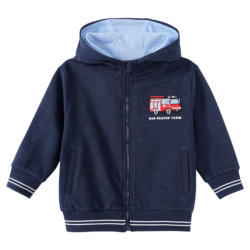 Jungen Sweatjacke mit Feuerwehrauto-Motiv