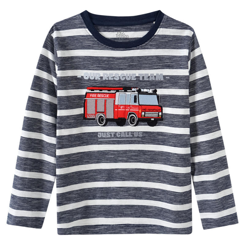 Jungen Langarmshirt mit Feuerwehrauto