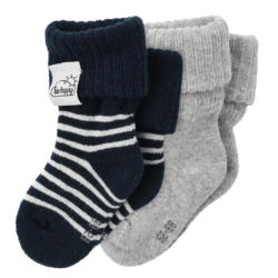 2 Paar Newborn Socken im Doppelpack