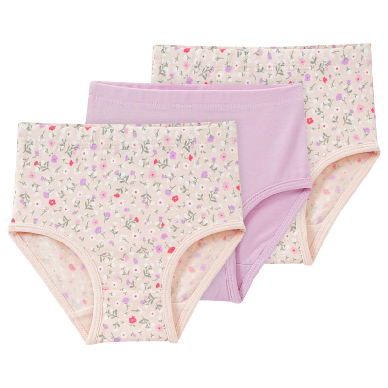 3 Baby Slips mit Blümchen