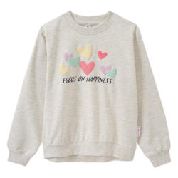 Mädchen Sweatshirt mit Herzen