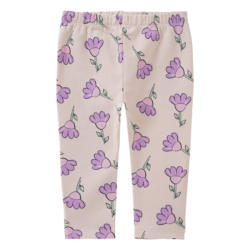 Baby Sweat-Leggings mit Blumen-Allover