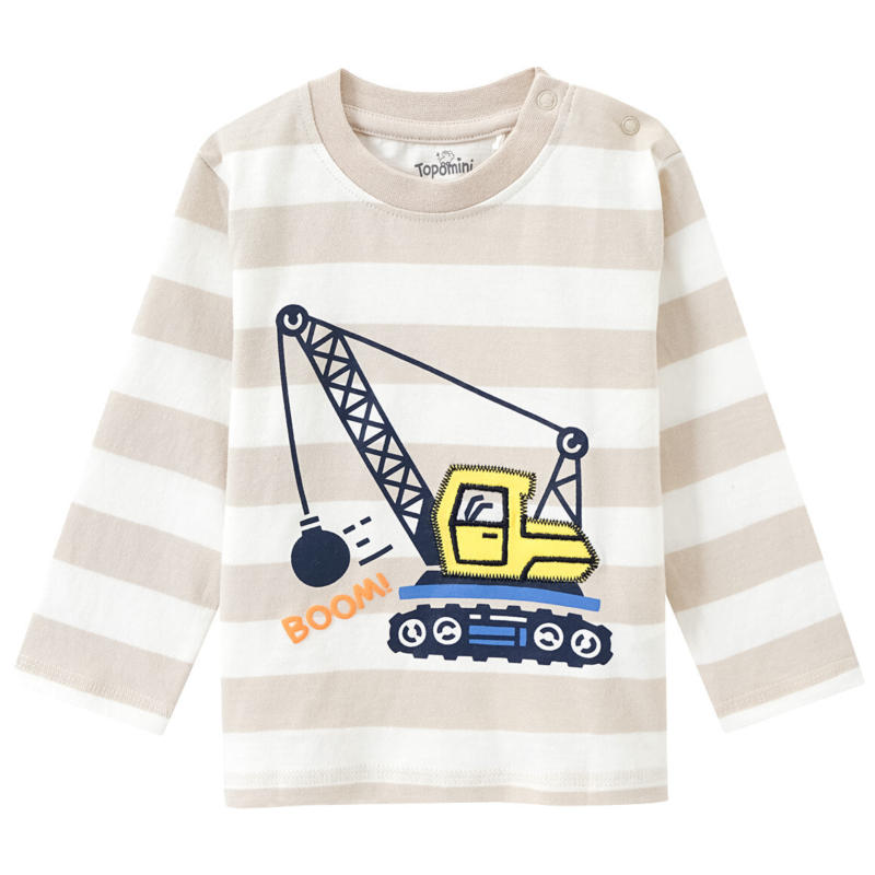 Baby Langarmshirt mit Fahrzeug-Applikation