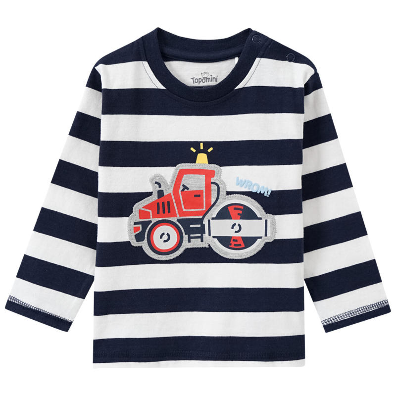 Baby Langarmshirt mit Fahrzeug-Applikation