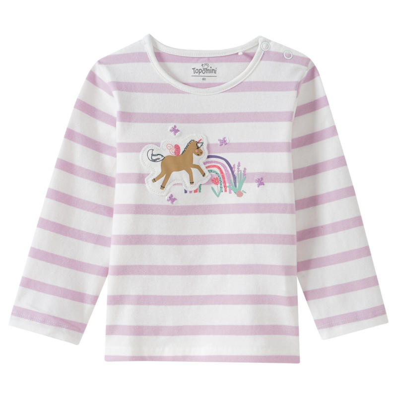 Baby Langarmshirt mit Einhorn-Motiv