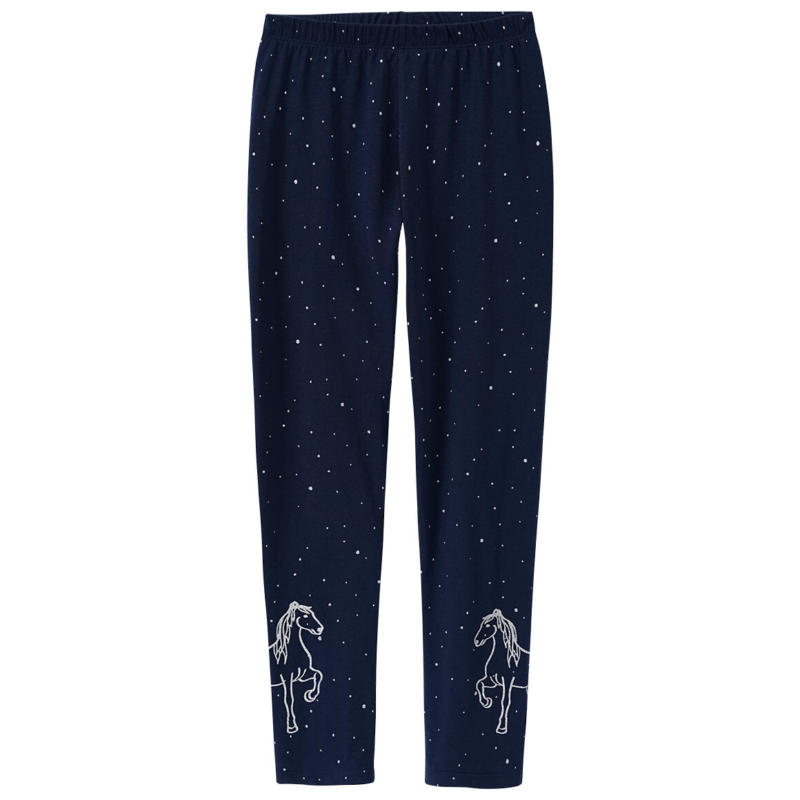 Mädchen Leggings mit Glitzer-Print (Nur online)