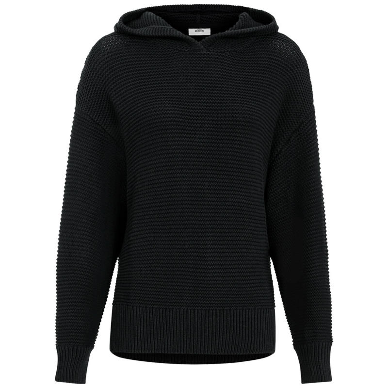 Damen Strickpullover mit Kapuze