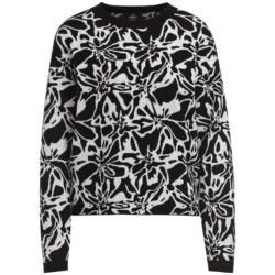 Damen Strickpullover mit Blumen-Muster