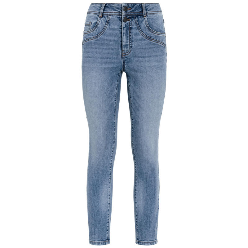 Damen Skinny-Jeans mit Used-Waschung