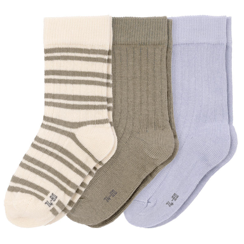 3 Paar Baby Socken mit Rippstruktur (Nur online)