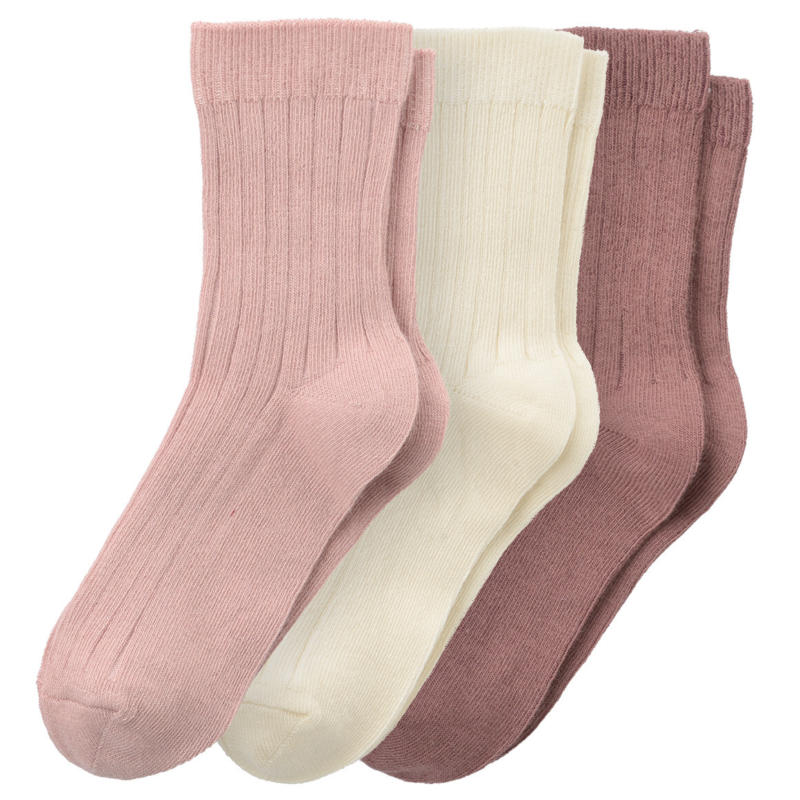 3 Paar Mädchen Socken mit Rippstruktur (Nur online)