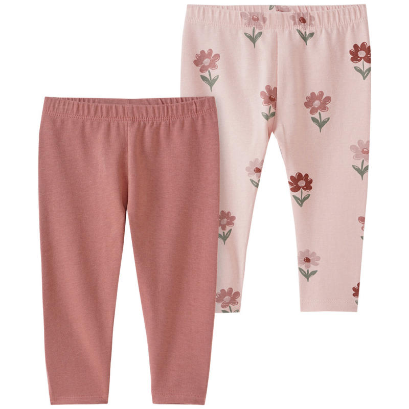 2 Baby Leggings mit Blümchen (Nur online)