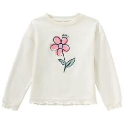 Mädchen Sweatshirt mit Blumen-Motiv