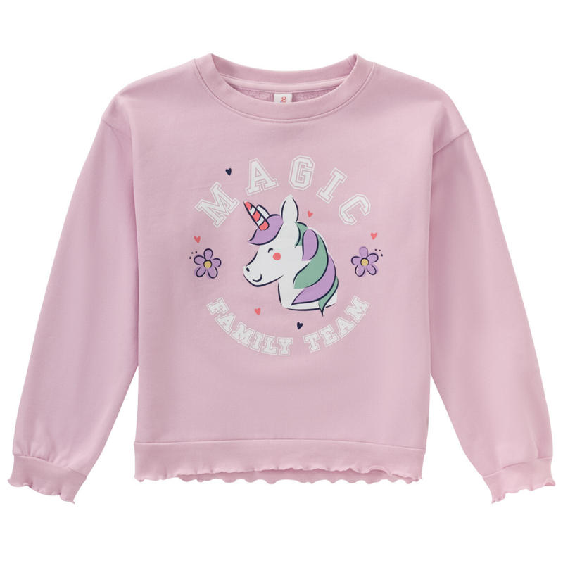 Mädchen Sweatshirt mit Einhorn-Motiv