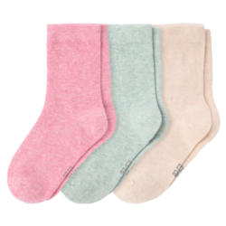 3 Paar Mädchen Socken in Unifarben