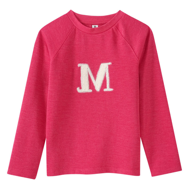 Mädchen Pullover mit Frottee Schriftzug