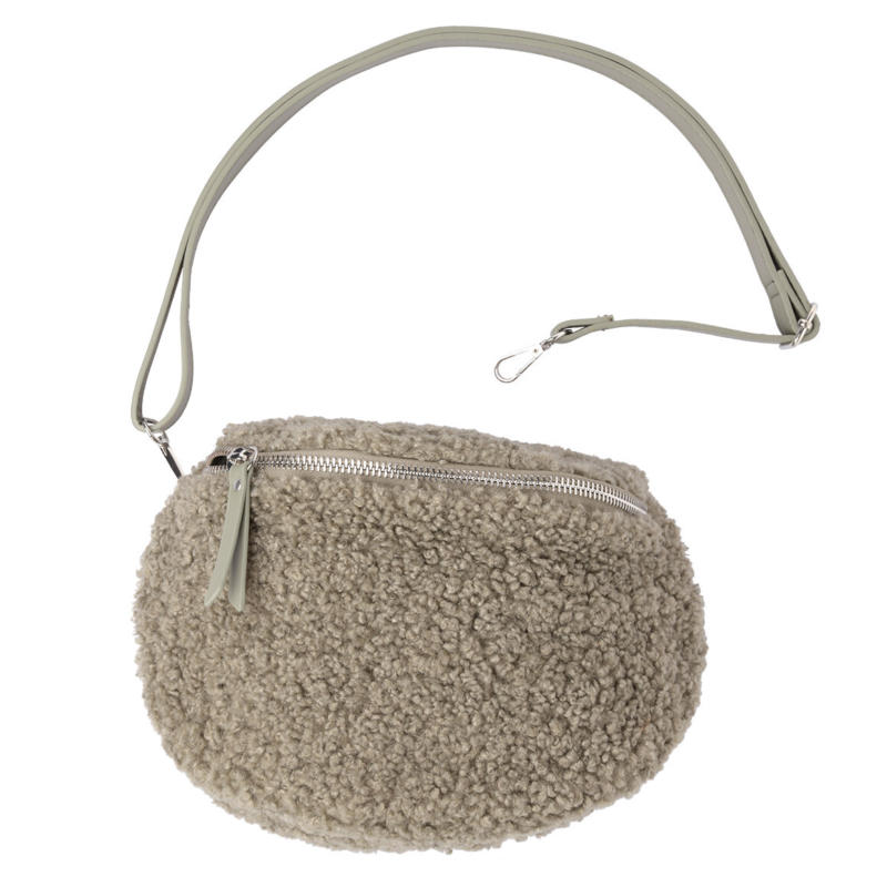 Damen Bauchtasche mit Teddyplüsch