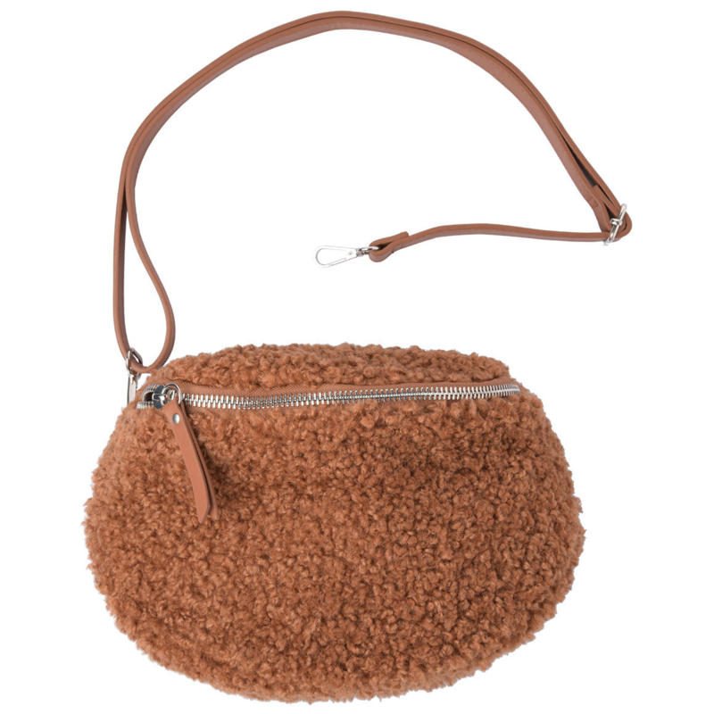 Damen Bauchtasche mit Teddyplüsch