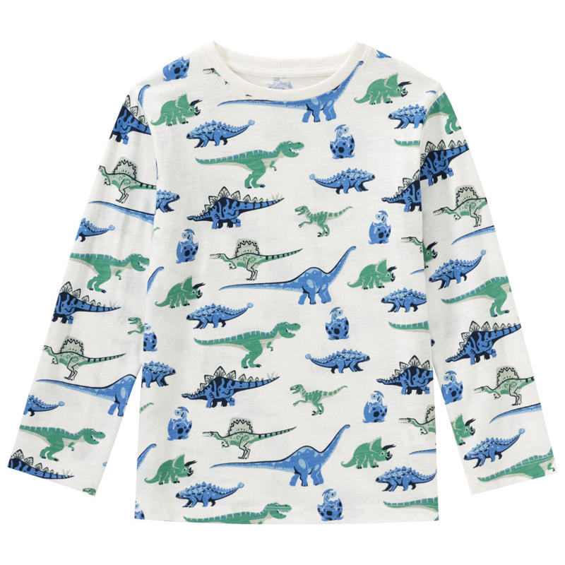 Jungen Langarmshirt mit Dino-Print